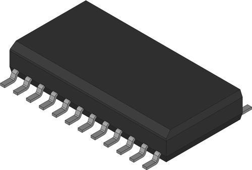 An image of an integrated circuit (IC) chip showcasing its intricate design and electronic components on a circuit board.