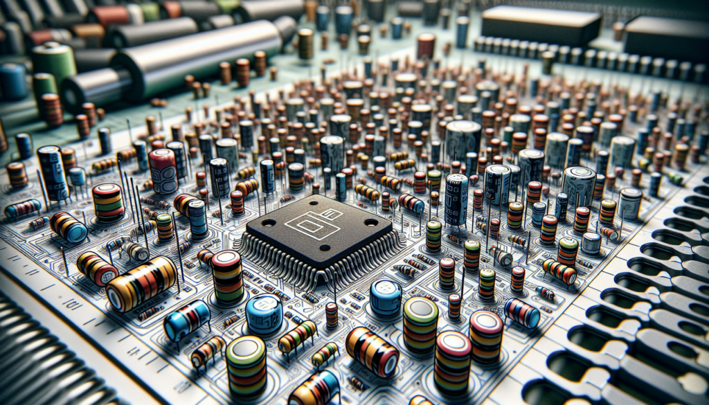 A close-up view of a computer chip mounted on a circuit board, showcasing intricate details and connections.