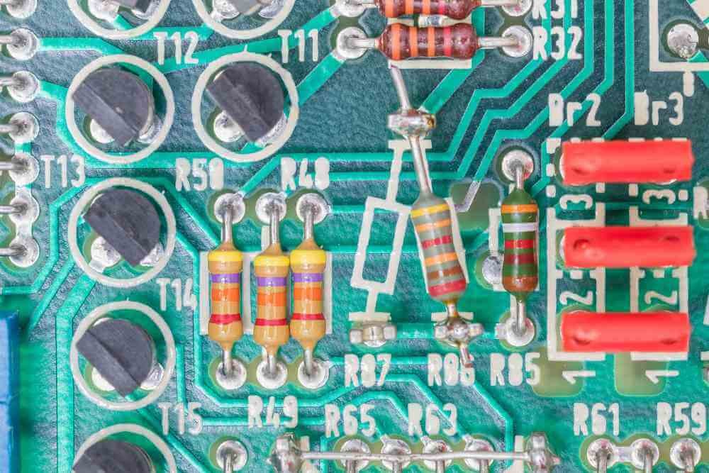 A PCB electronic part manufactured in a Chinese factory