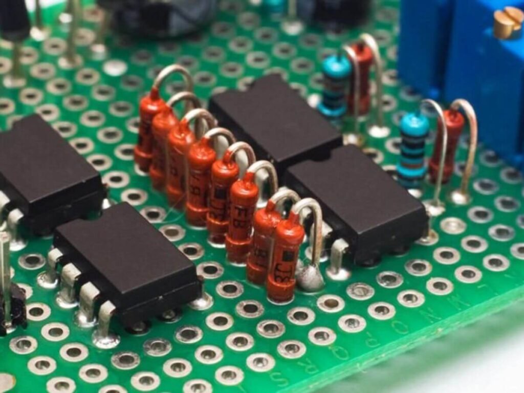 Close up of a High-Frequency Transistor