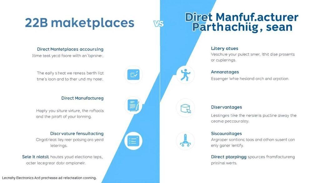 Comparison between B2B marketplaces and direct manufacturer partnerships Comparison between B2B marketplaces and direct manufacturer partnerships