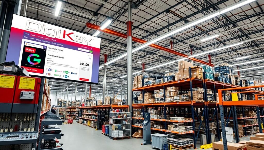 DigiKey electronic component shop website and warehouse