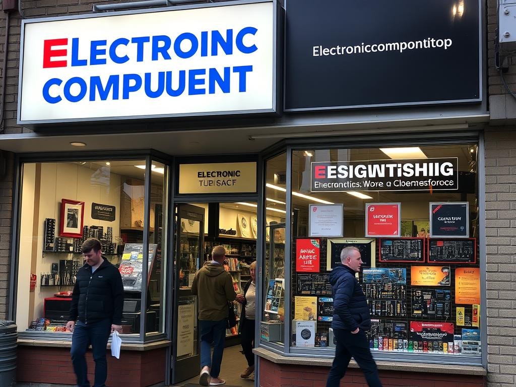 Local electronic component shop storefront