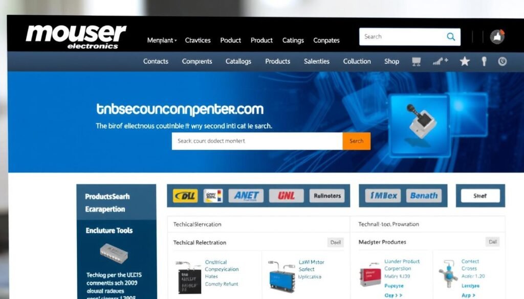 Mouser Electronics component shop website and catalog