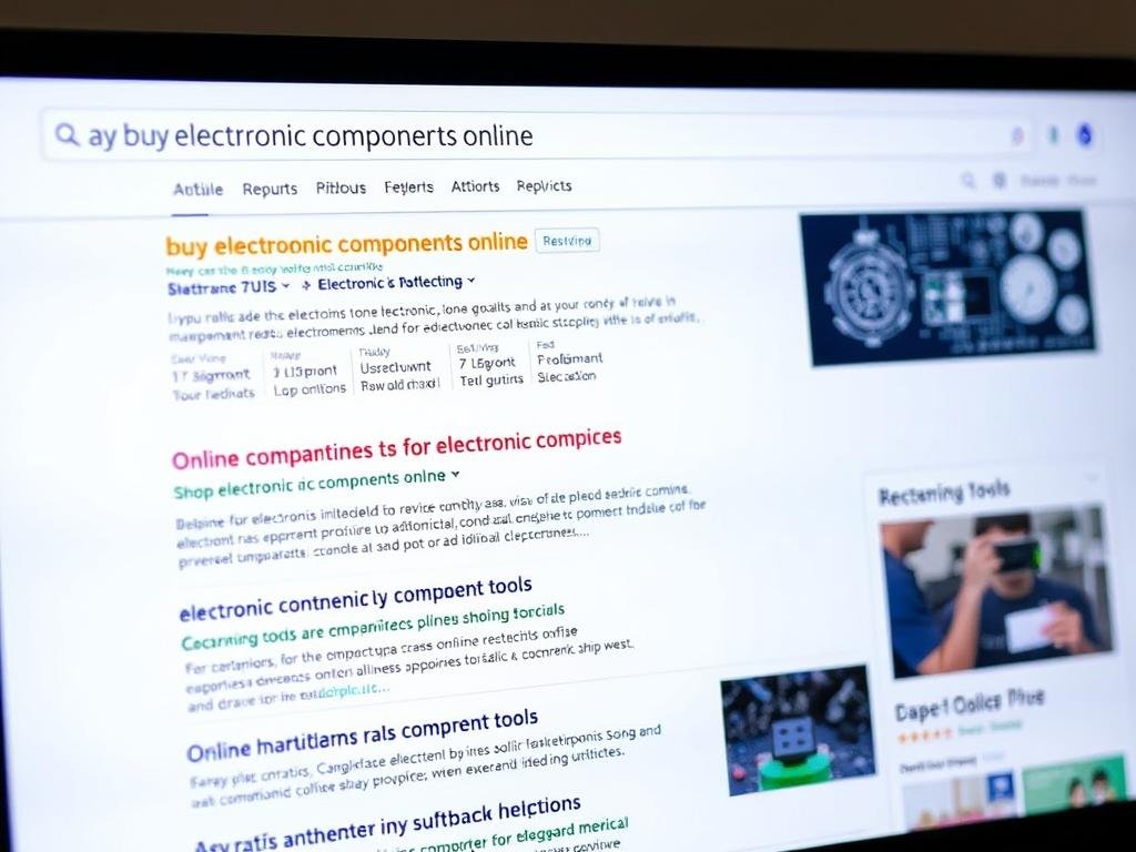 Online search for electronic component shops