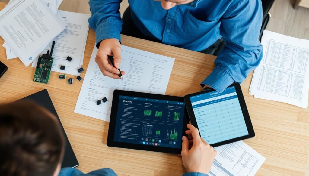 Professional reviewing electronic component distributor selection checklist