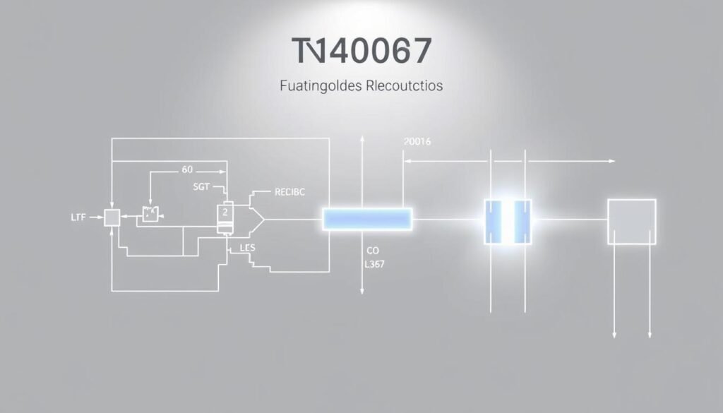 Reverse voltage specifications, a technical diagram showcasing the electrical parameters of the 1N4007 rectifier diode from Informic Electronics. A clear, technical illustration with precise schematics and engineering details, illuminated by a soft, neutral lighting that emphasizes the intricate circuitry. Rendered in a clean, minimalist style with an emphasis on clarity and functionality, this image aims to convey the key specifications and electrical characteristics of this essential electronic component.