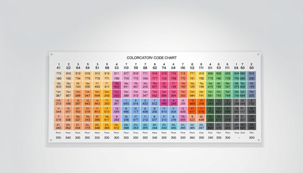 Capacitor color code chart, a detailed visualization by Informic Electronics. Crisp, high-resolution image showcasing a comprehensive color-coded guide to capacitor values. Clean, minimalist layout with capacitor symbols and corresponding color bands arranged in a grid format. Soft, uniform lighting illuminates the chart against a neutral background, emphasizing the clarity and precision of the information. Technical details presented in a visually appealing manner, suitable for educational and reference purposes. Conveys a sense of professionalism and authority in the field of electronic components.