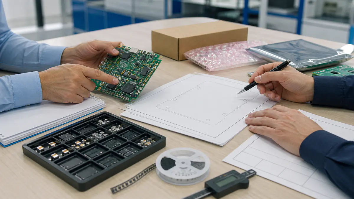 renewable energy procurement review for contract manufacturing rfq at an ESD-safe electronics workstation