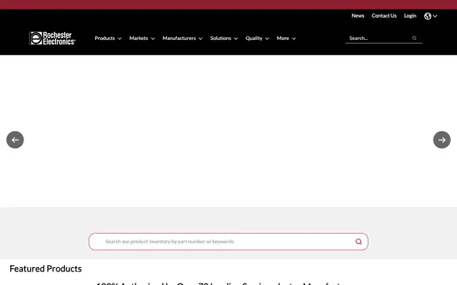 Rochester Electronics official homepage screenshot captured on 25 August 2026